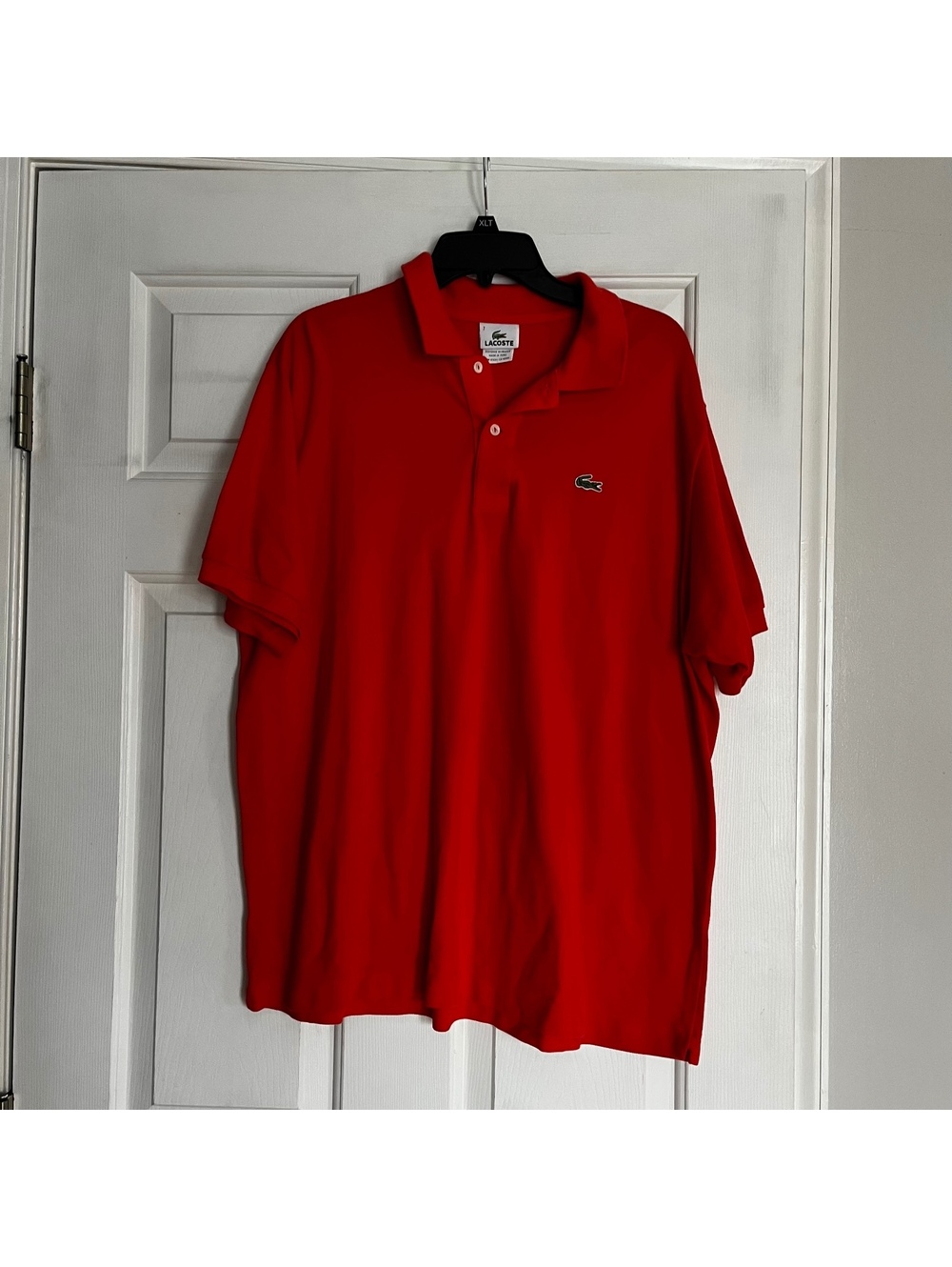 Lacoste Classic Orange Polo Shirt Size 7 Made in Peru